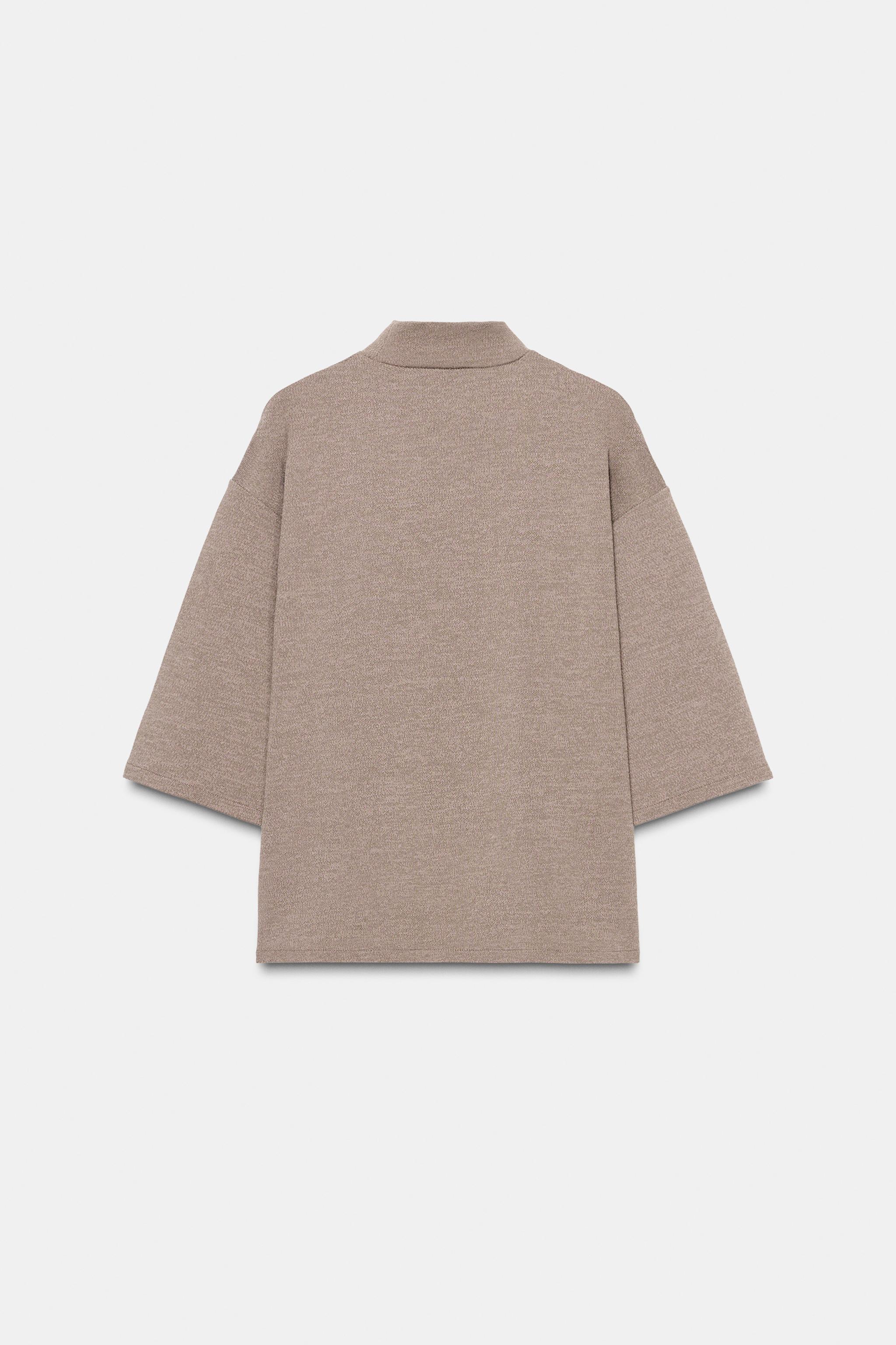 T-SHIRT PIQUÉ À COL CHEMINÉE